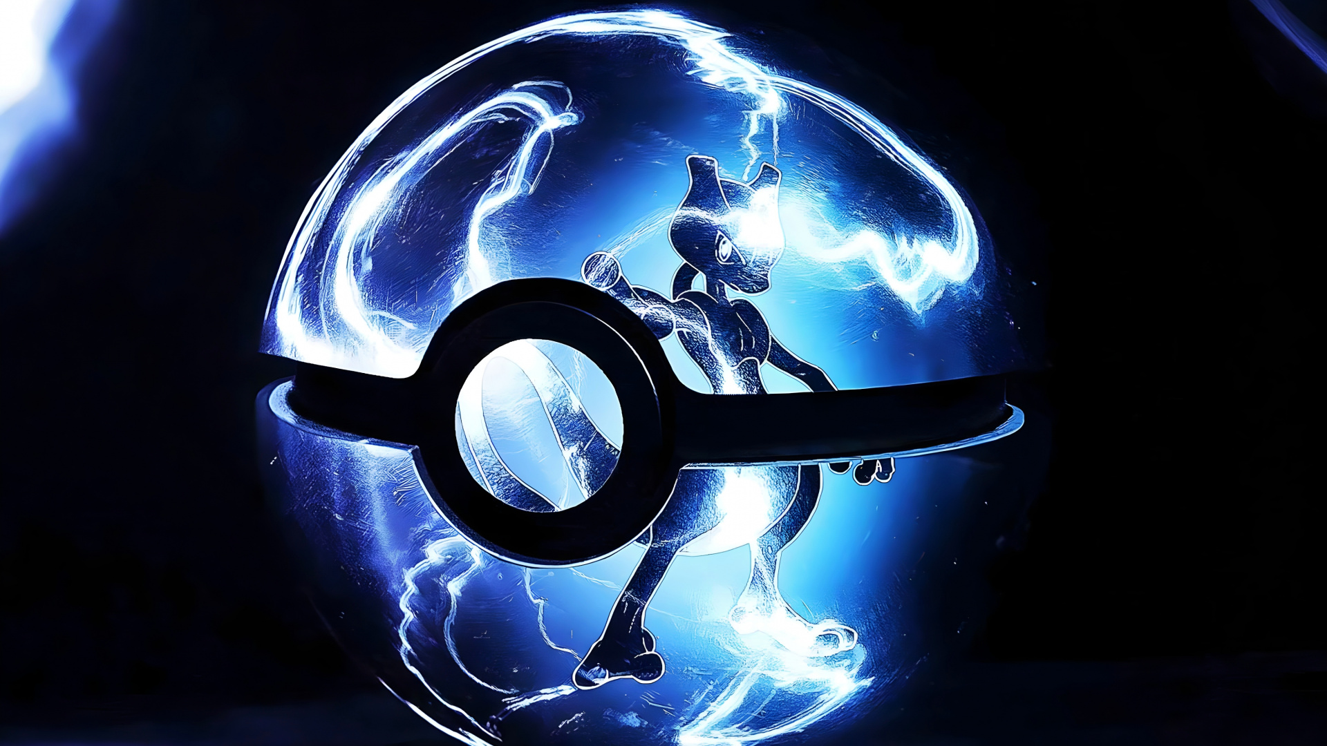Mewtwo, Pokmon Sword and Shield, Pokmon Legends Arceus, Legendary Pokmon, Pok Ball. Wallpaper in 1920x1080 Resolution