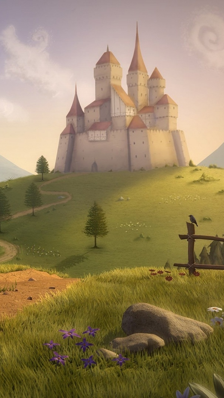 Green Grass Field Near White Concrete Building During Daytime. Wallpaper in 720x1280 Resolution