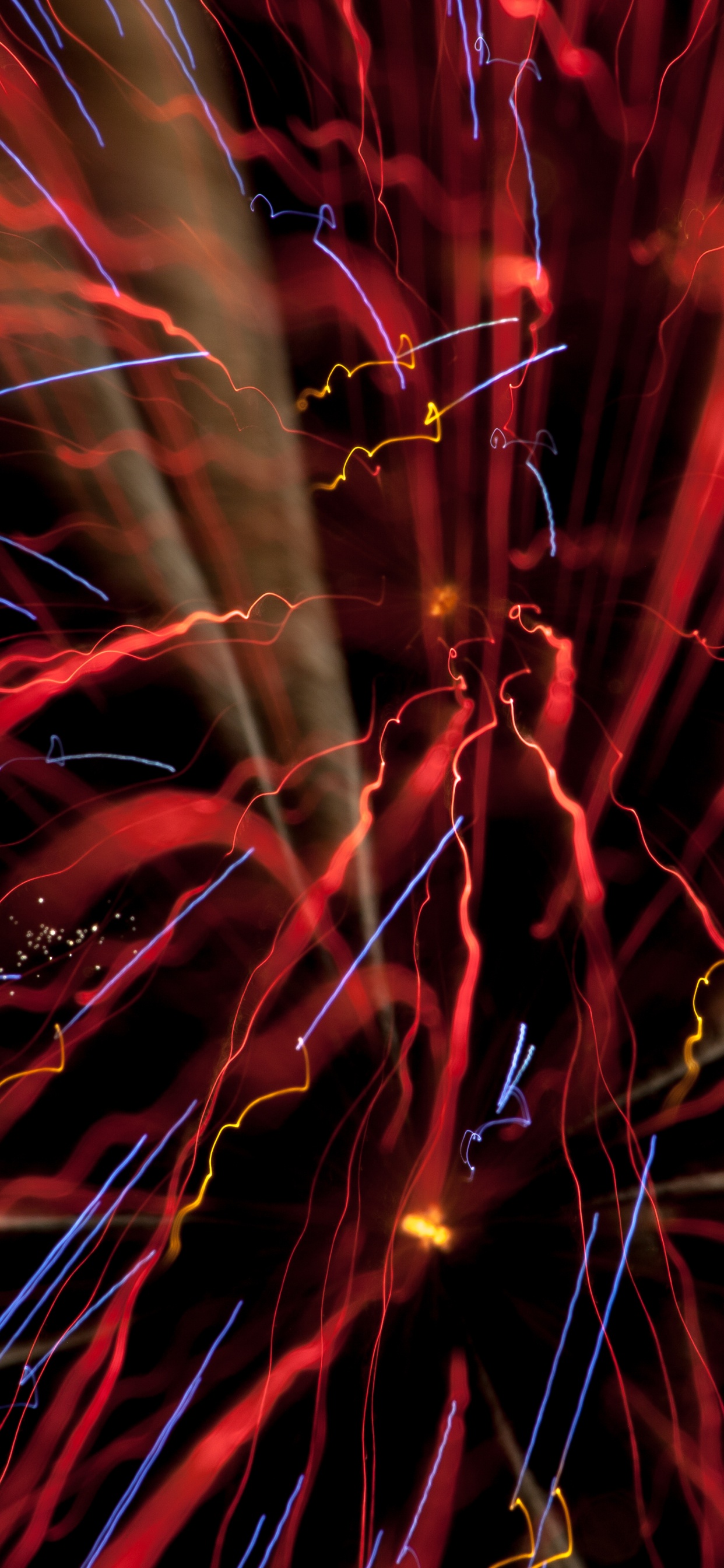 Fireworks, Red, New Years Eve, Diwali, Event. Wallpaper in 1242x2688 Resolution