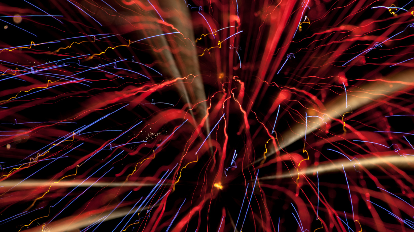 Feuerwerk, Silvester, Diwali, Veranstaltung, Fraktale Kunst. Wallpaper in 1366x768 Resolution
