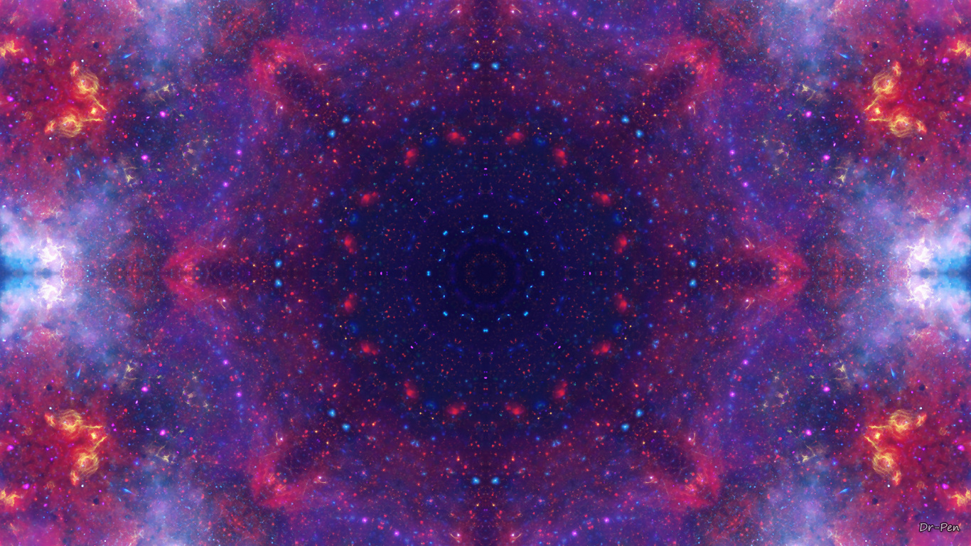 Illustration Ronde Violette et Noire. Wallpaper in 1366x768 Resolution