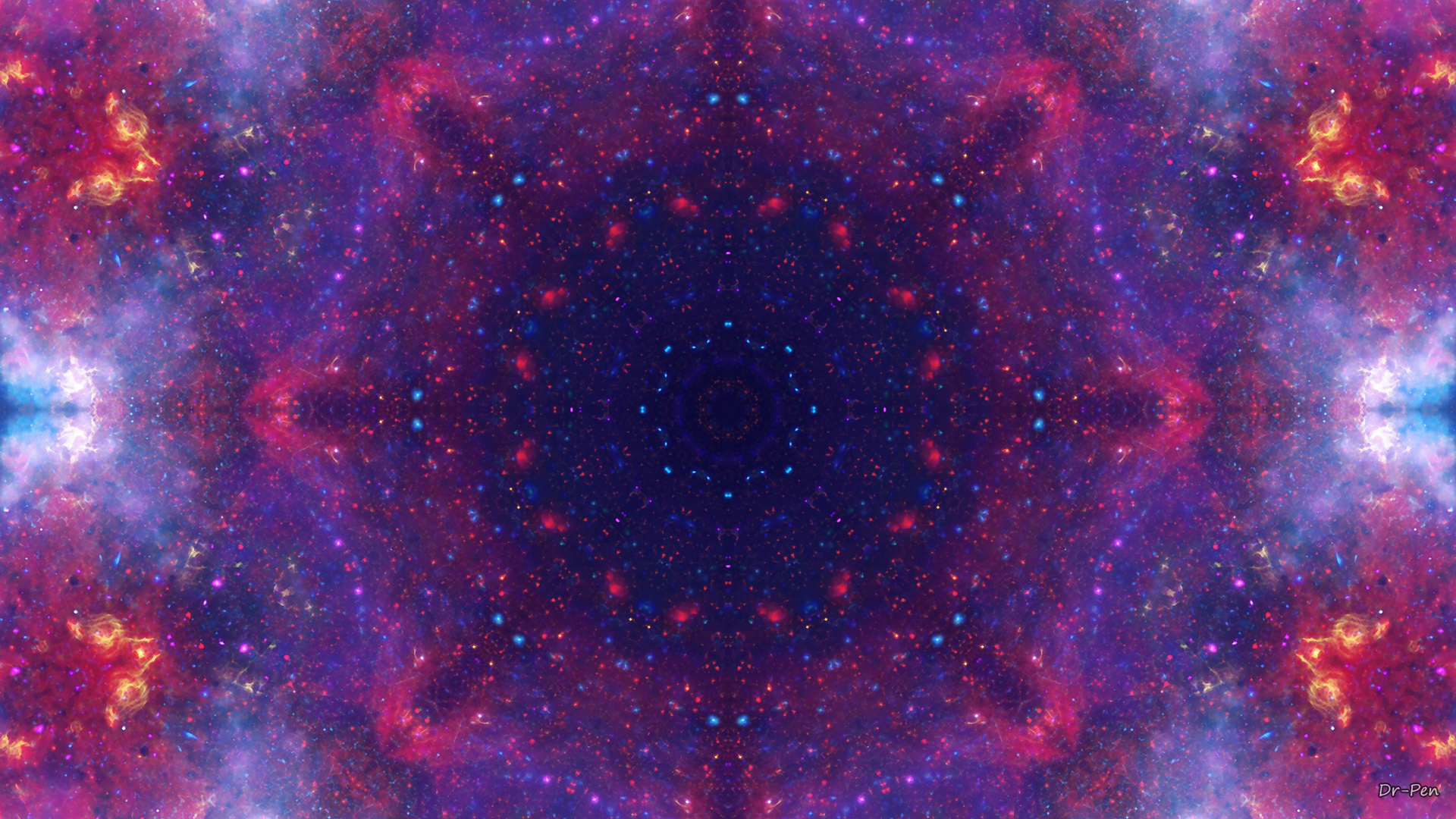 Illustration Ronde Violette et Noire. Wallpaper in 1920x1080 Resolution