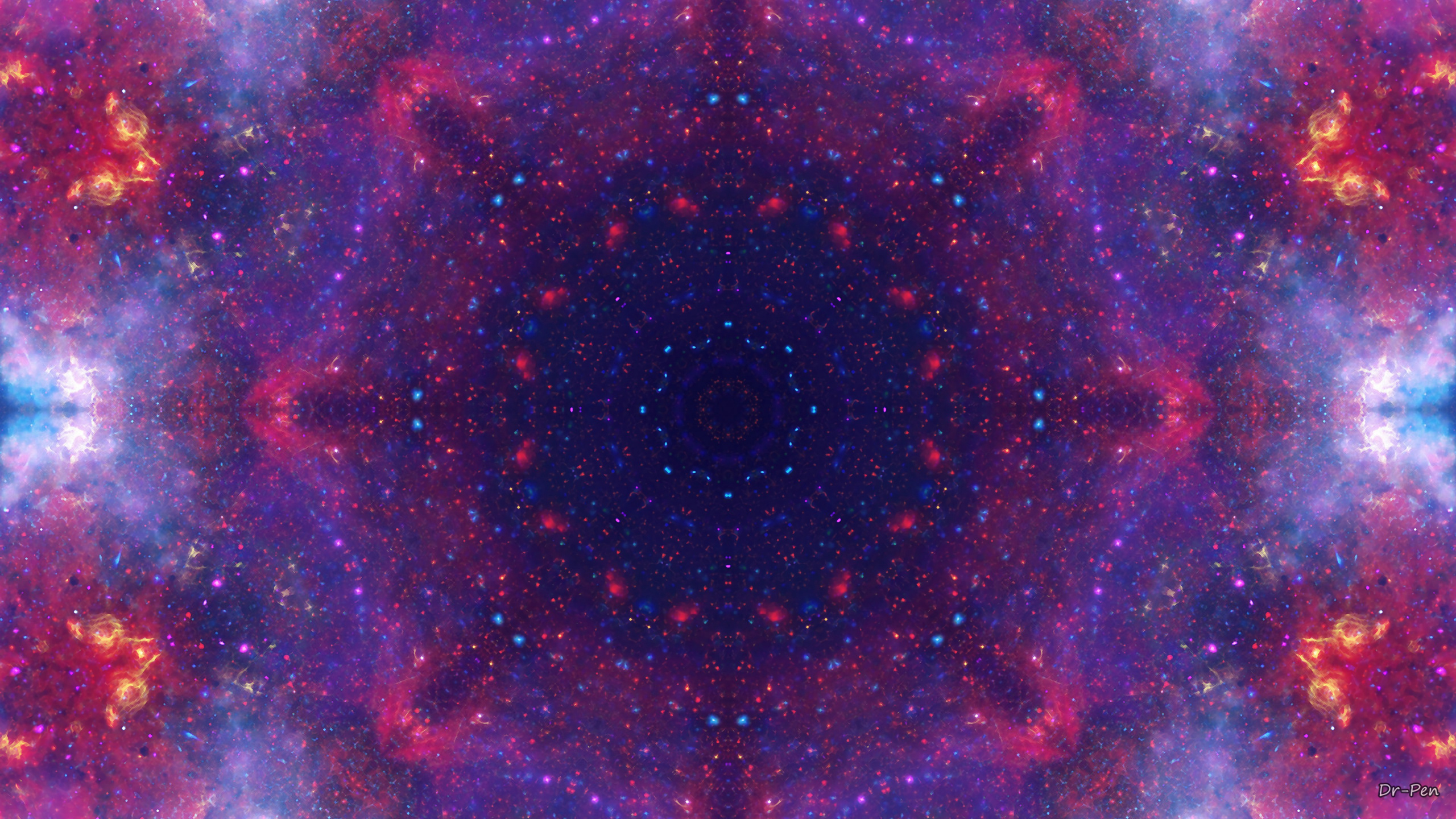 Ilustración Redonda Morada y Negra. Wallpaper in 2560x1440 Resolution