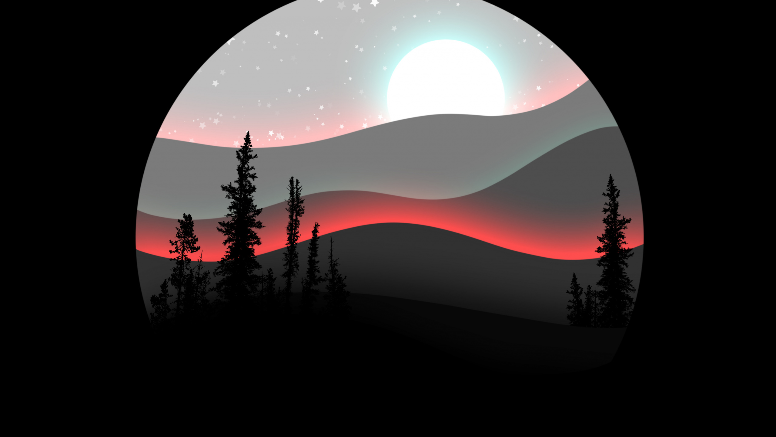 Crescent, Astronomisches Objekt, Farbtöne Und Schattierungen, Himmlisches Ereignis, Mondlicht. Wallpaper in 2560x1440 Resolution