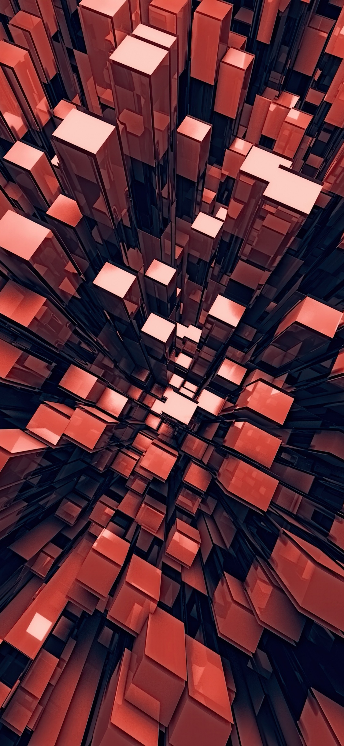 Pintura Abstracta Naranja y Negra. Wallpaper in 1125x2436 Resolution