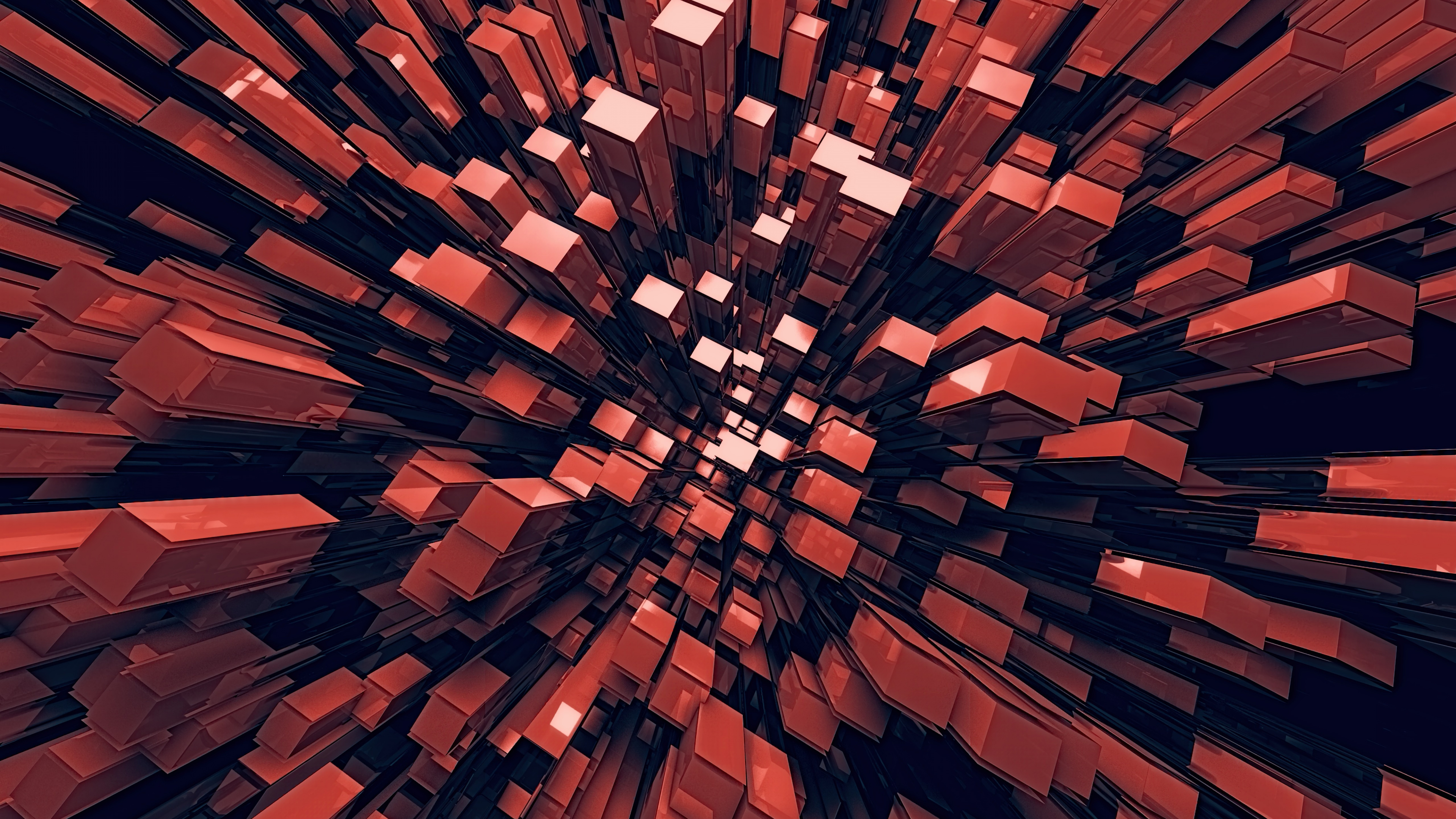 Orange and Black Abstract Painting. Wallpaper in 3840x2160 Resolution