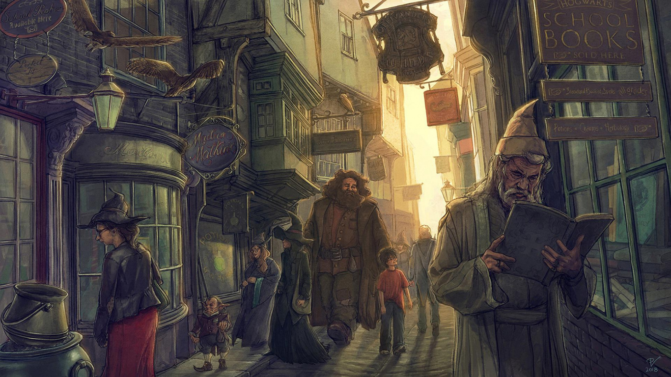 Bücher Aus Der Fantasiewelt, Roter Hagrid, Harry Potter, Fantasiewelt, Fantasy-Fiktion. Wallpaper in 1366x768 Resolution