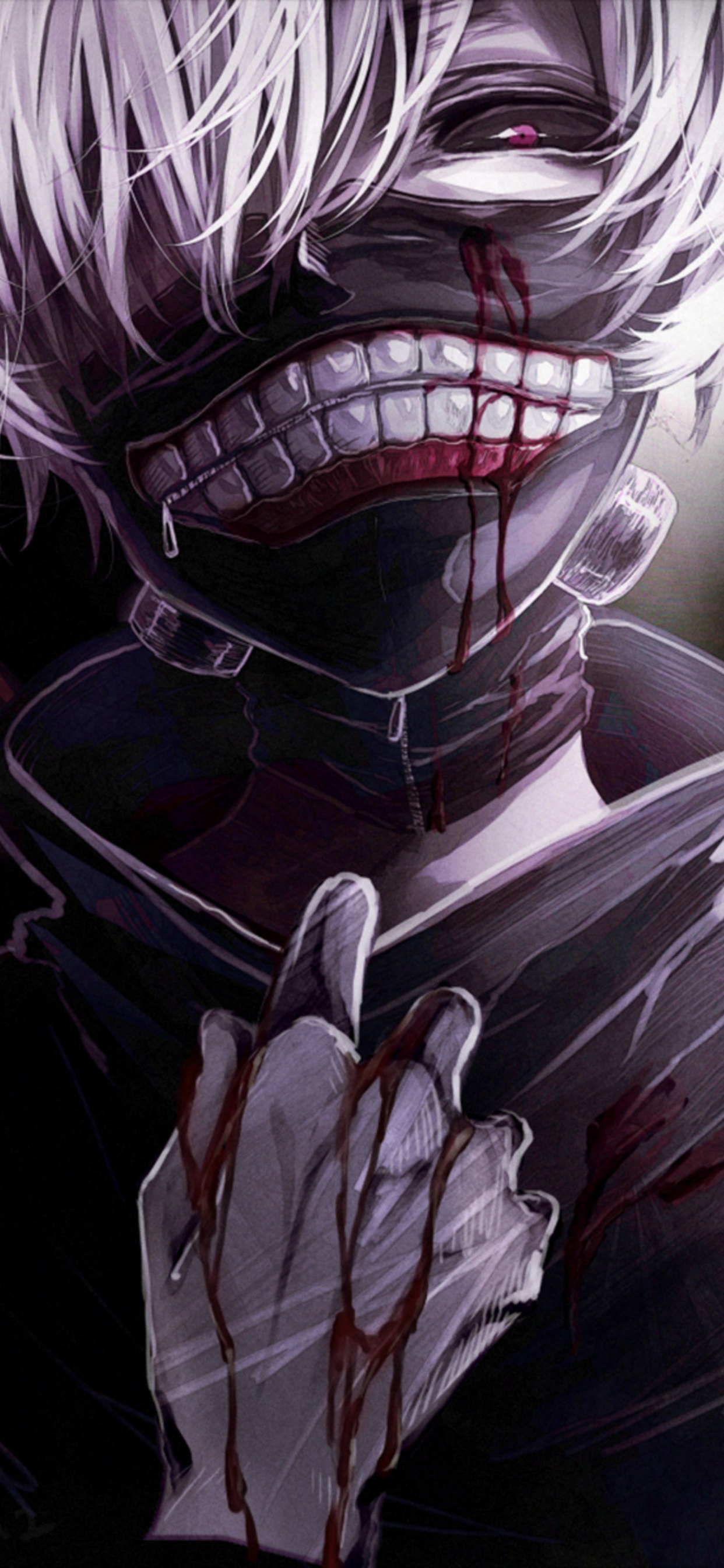 Personnage D'anime Masculin Aux Cheveux Blancs. Wallpaper in 1242x2688 Resolution