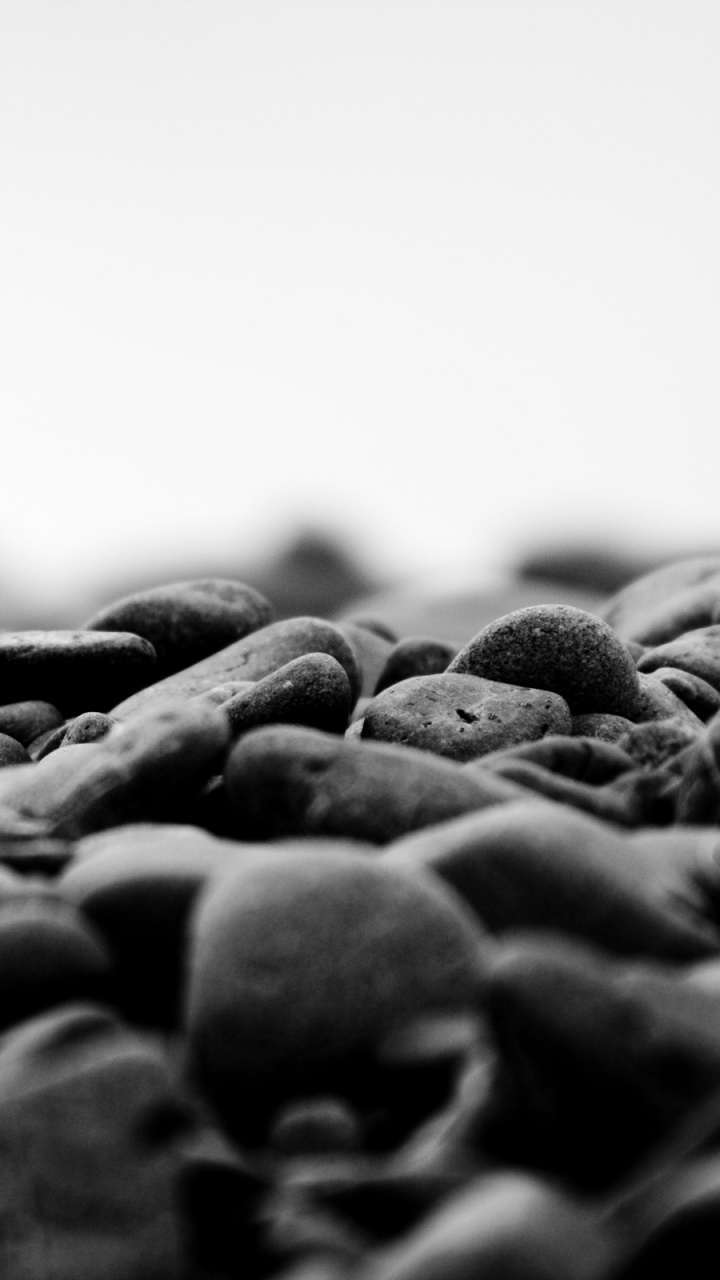 Gray Stones in Grayscale Photography. Wallpaper in 720x1280 Resolution