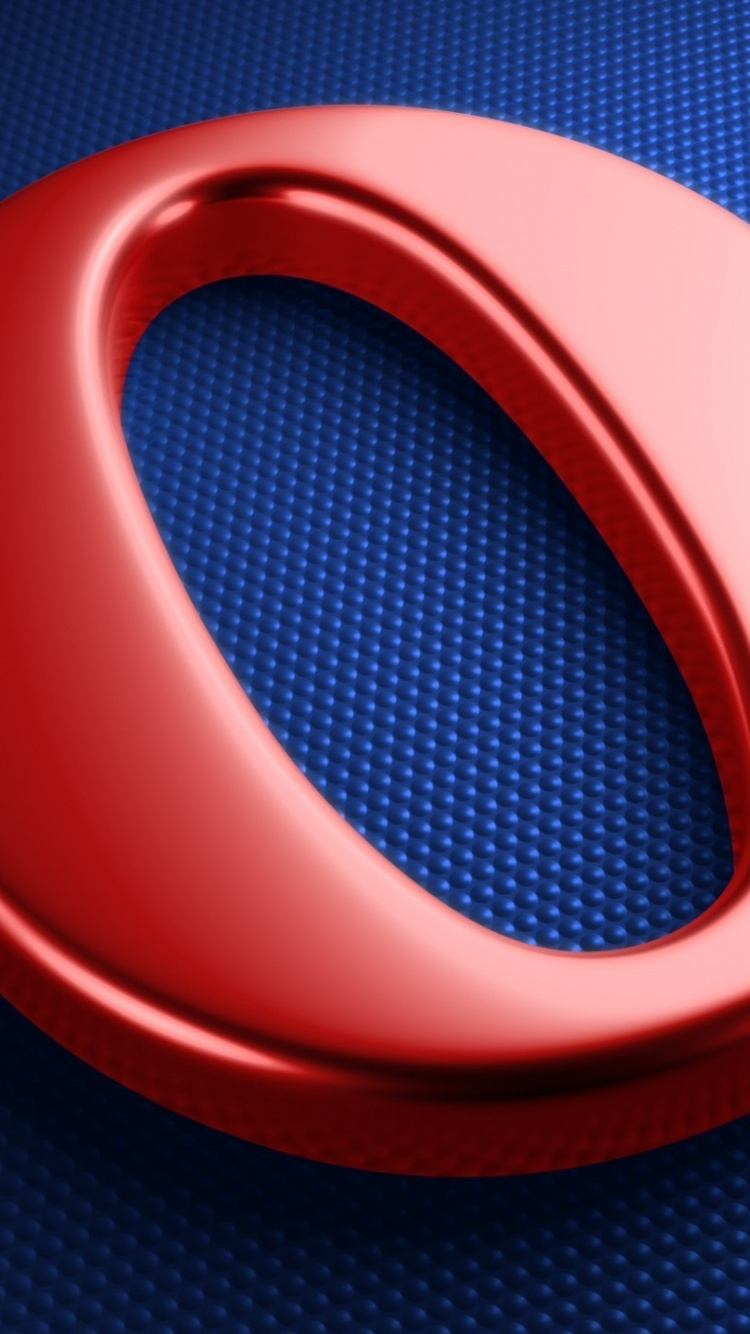 Roter Kunststoffring Auf Blauem Textil. Wallpaper in 750x1334 Resolution