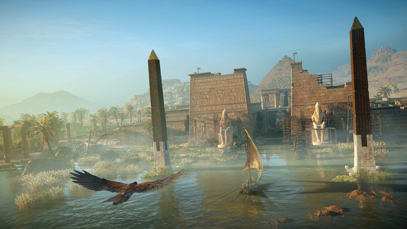 Assassins Creed Origins, Assassins Creed Brotherhood, Assassins Creed, Ubisoft, Water. Wallpaper in 1366x768 Resolution