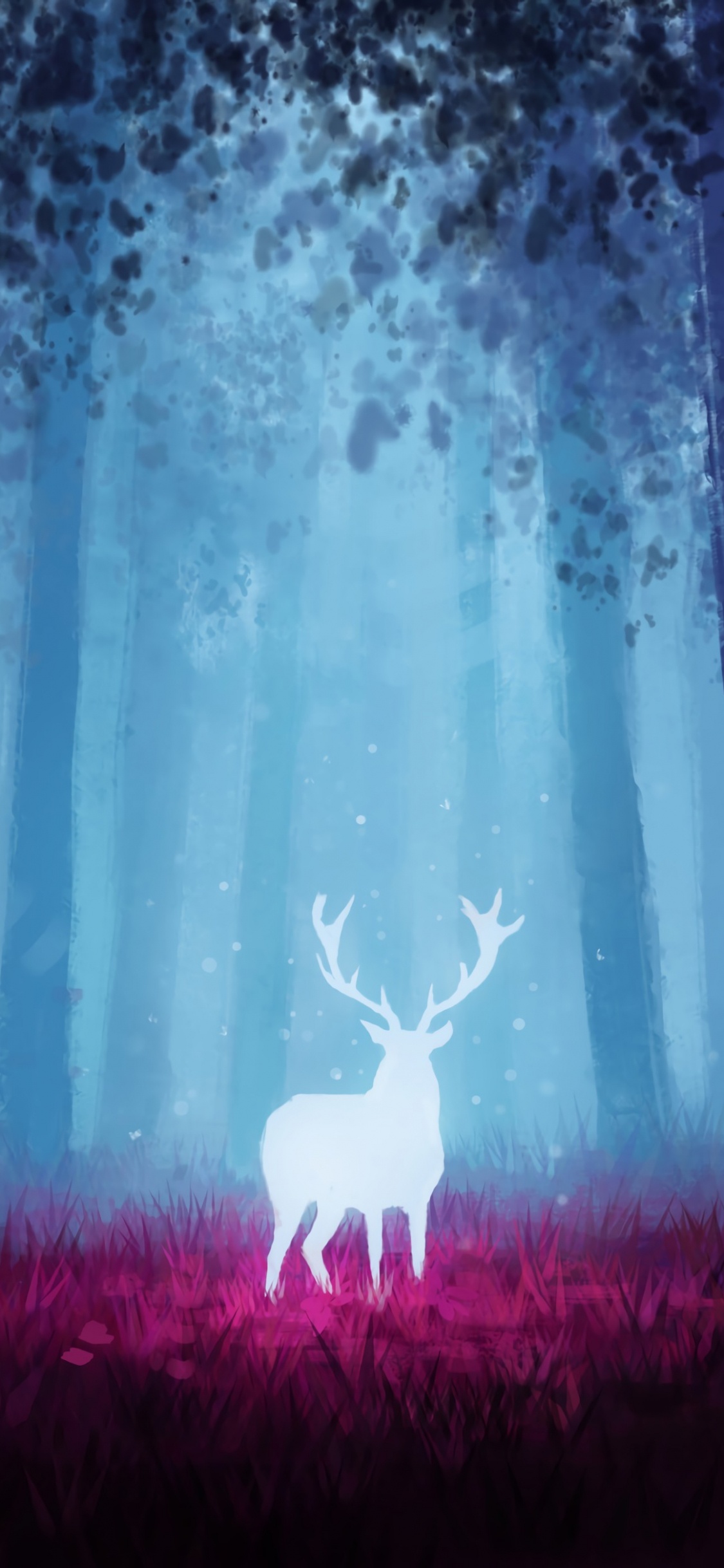 Vache Noire Sur Champ de Fleurs Violettes Pendant la Journée. Wallpaper in 1125x2436 Resolution