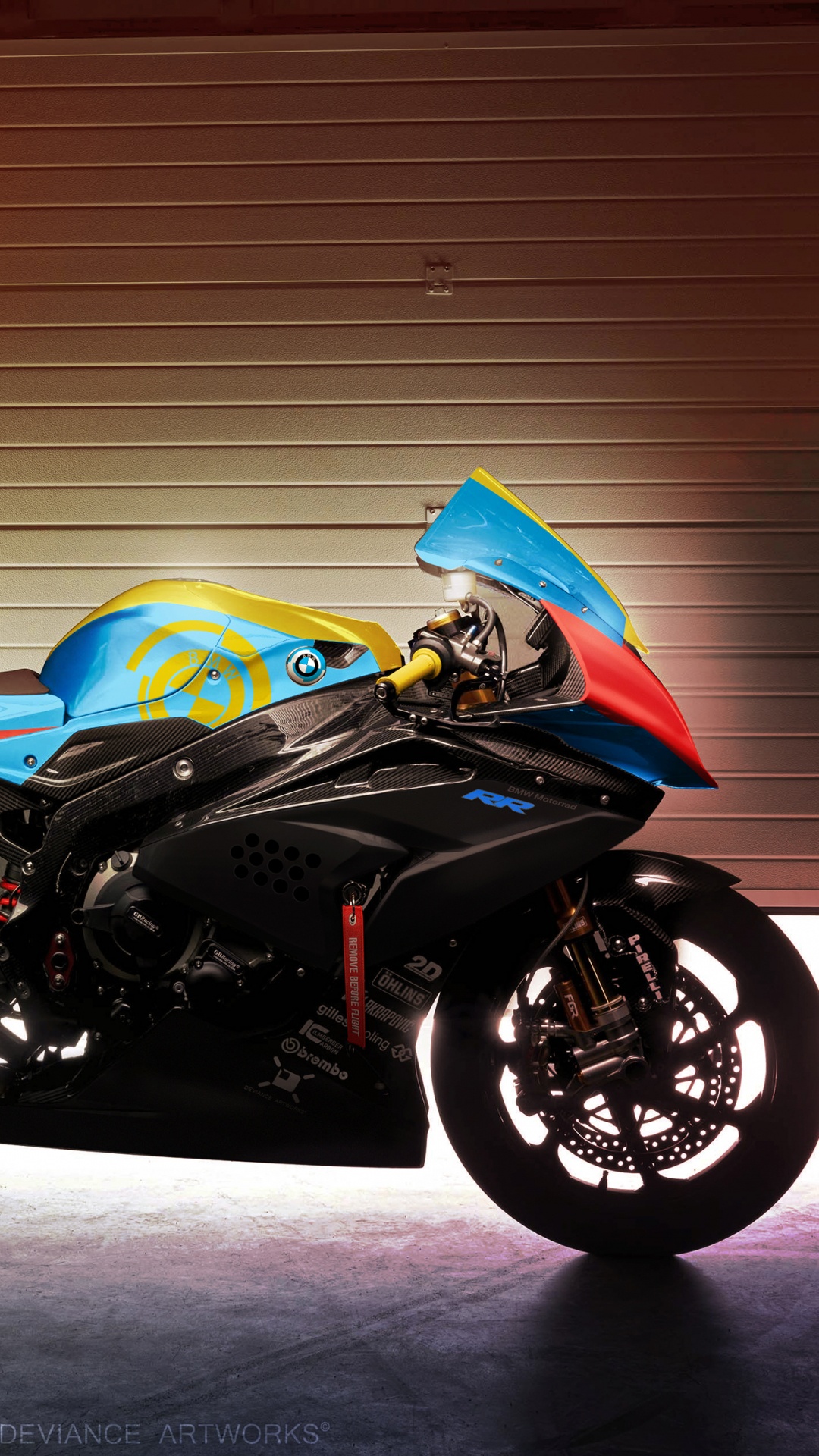 Vélo de Sport Jaune et Noir. Wallpaper in 1080x1920 Resolution