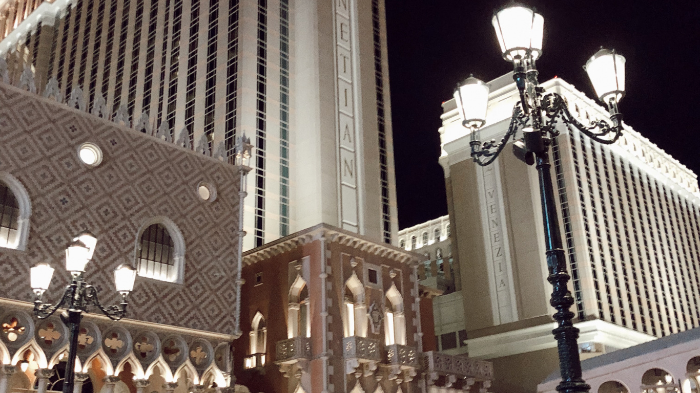 Las Vegas, Usa, The Venetian, The Venetian Las Vegas, Architecture. Wallpaper in 1366x768 Resolution