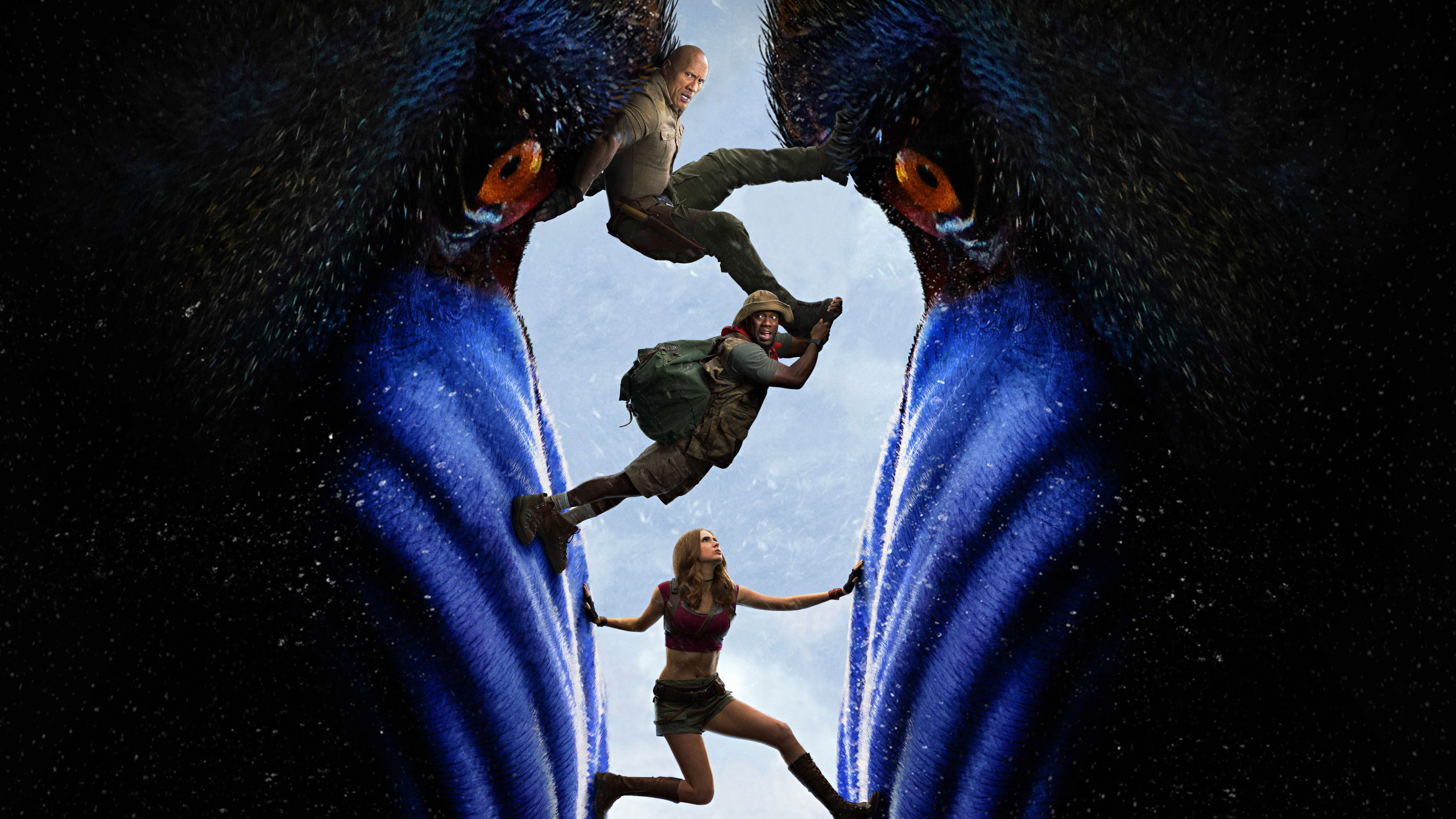 Dwayne Johnson, Jumanji The Next Level, World, Azure, Human. Wallpaper in 2560x1440 Resolution