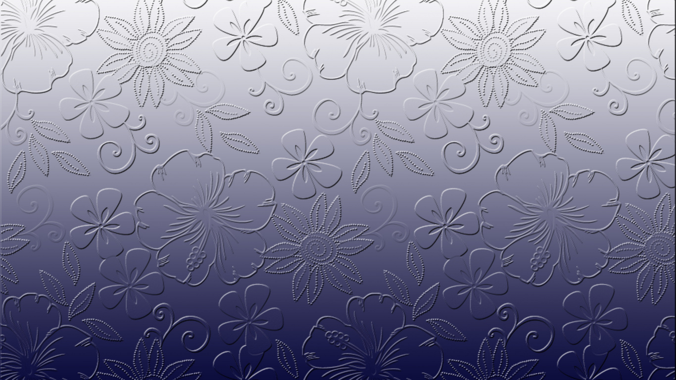 Textil Floral Blanco y Azul. Wallpaper in 1366x768 Resolution