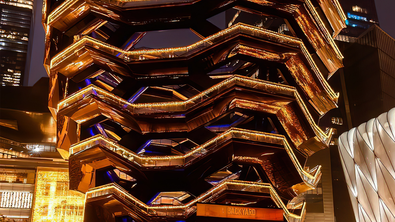 Reflection, Tourist Attraction, Building, Skyscraper, Tower Block. Wallpaper in 1366x768 Resolution