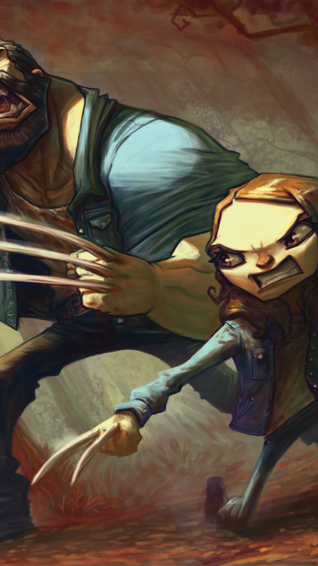 Arte de Logan, Wolverine, X-23, Arte, Arte Digital. Wallpaper in 1080x1920 Resolution