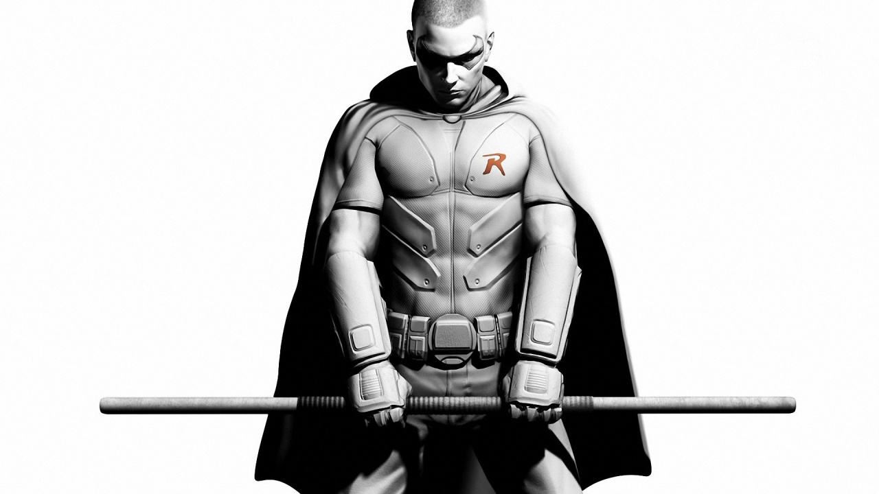 Robin, Batman, Señor Congelar, Brazo, en Blanco y Negro. Wallpaper in 1280x720 Resolution