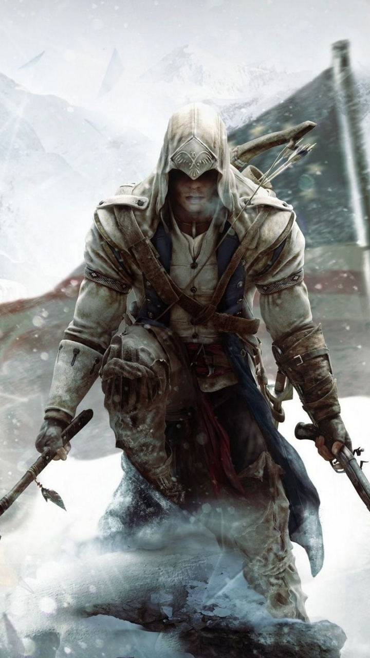 Assassins Creed III, Ubisoft, Xbox 360, Game Informer, pc Game. Wallpaper in 720x1280 Resolution