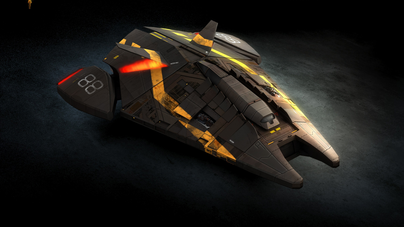 Raumschiff, Raum, Kreuzer, Star Citizen, Verkehrsträger. Wallpaper in 1366x768 Resolution