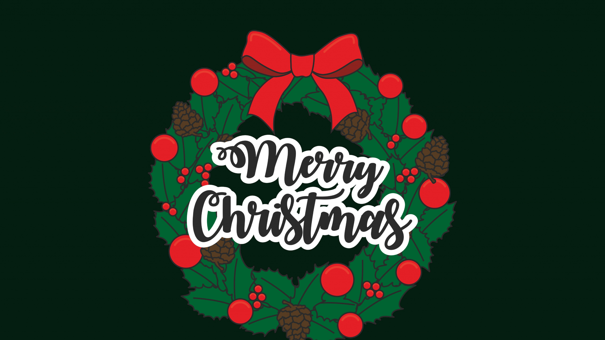 El Día De Navidad, Nochevieja, Logotipo, Ilustración, Texto. Wallpaper in 2560x1440 Resolution