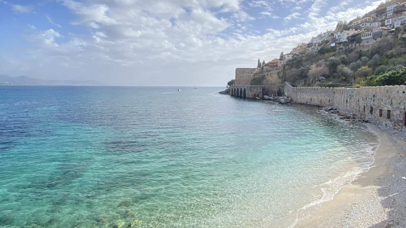 Kizilkule, Eau, Blue, Azure, Paysage Naturel. Wallpaper in 1366x768 Resolution