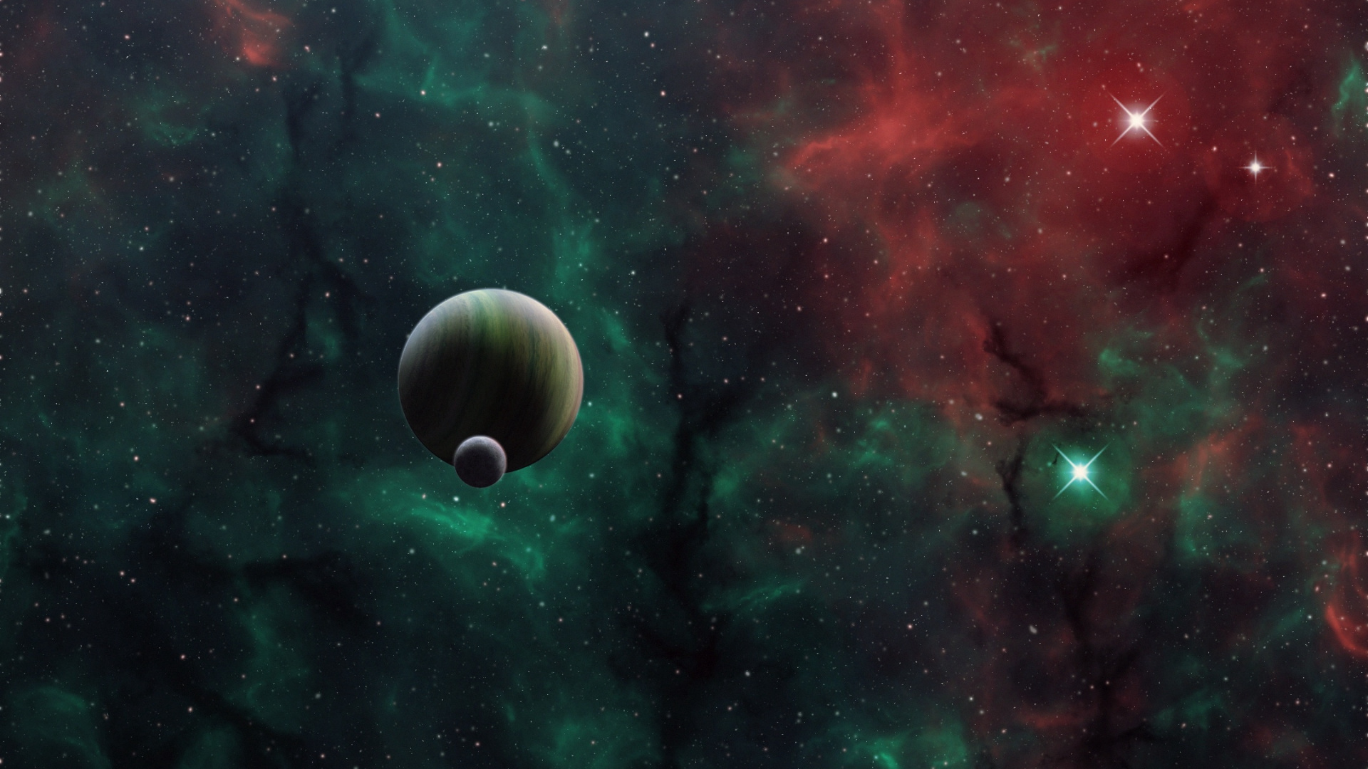 Weißer Und Schwarzer Mond am Himmel. Wallpaper in 1920x1080 Resolution