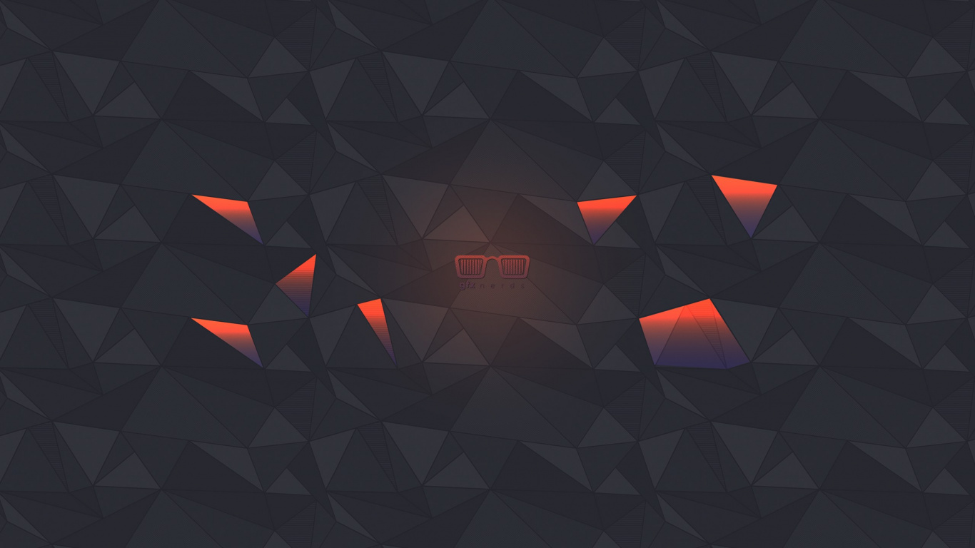 Schwarzes Und Oranges Rundes Logo. Wallpaper in 1366x768 Resolution