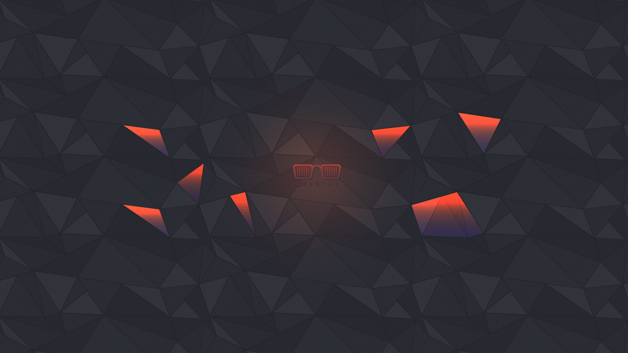 Black and Orange Round Logo. Wallpaper in 1280x720 Resolution