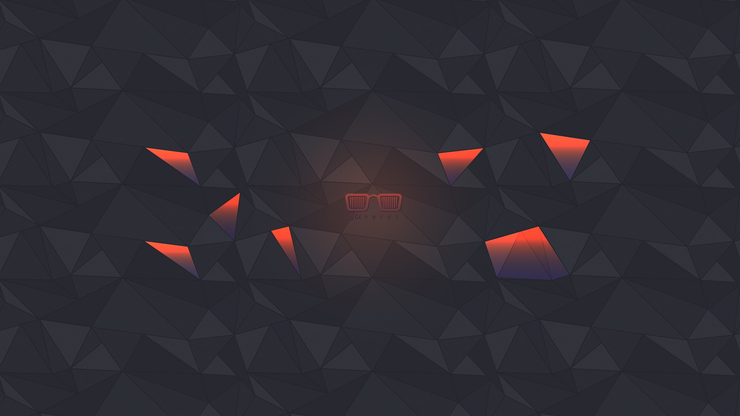 Black and Orange Round Logo. Wallpaper in 2560x1440 Resolution