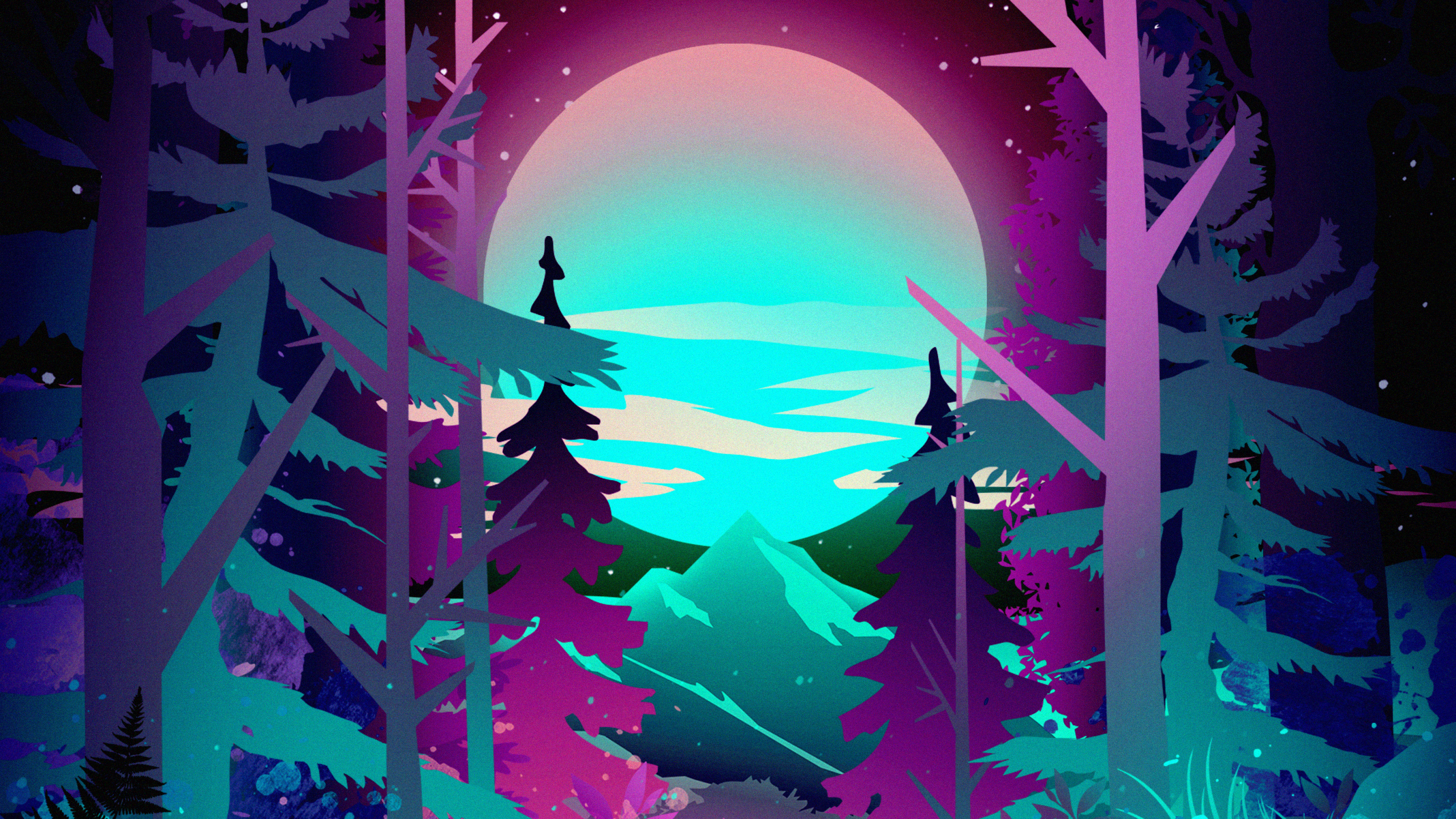 Kunst, Telefon, Illustration, Malerei, Purpur. Wallpaper in 2560x1440 Resolution