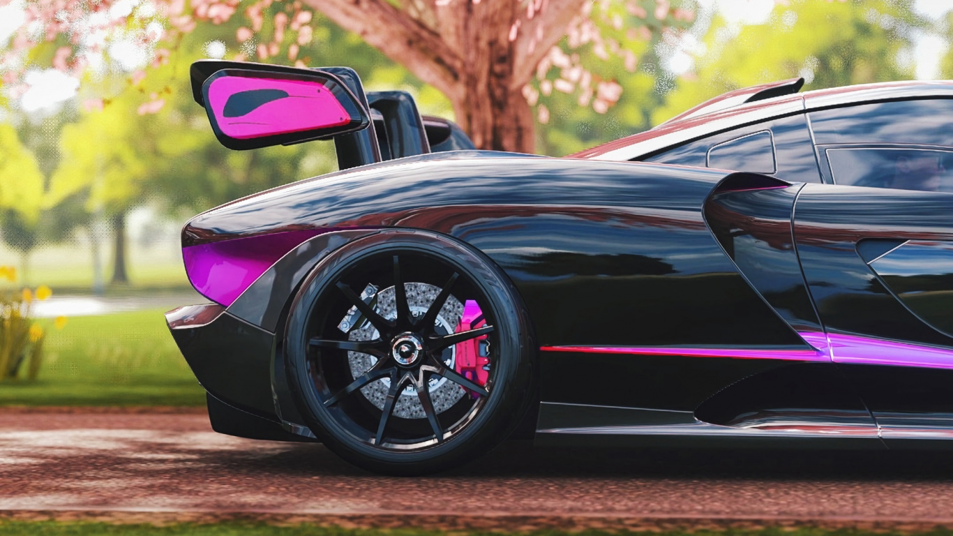 Black Porsche 911 Parked on Road Near Trees During Daytime. Wallpaper in 1366x768 Resolution