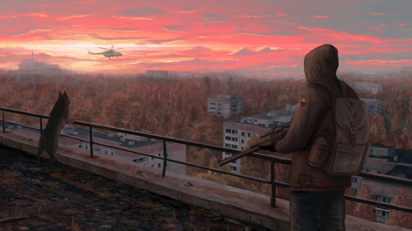 Stalker 2 Time To Go Home. Wallpaper in 1366x768 Resolution