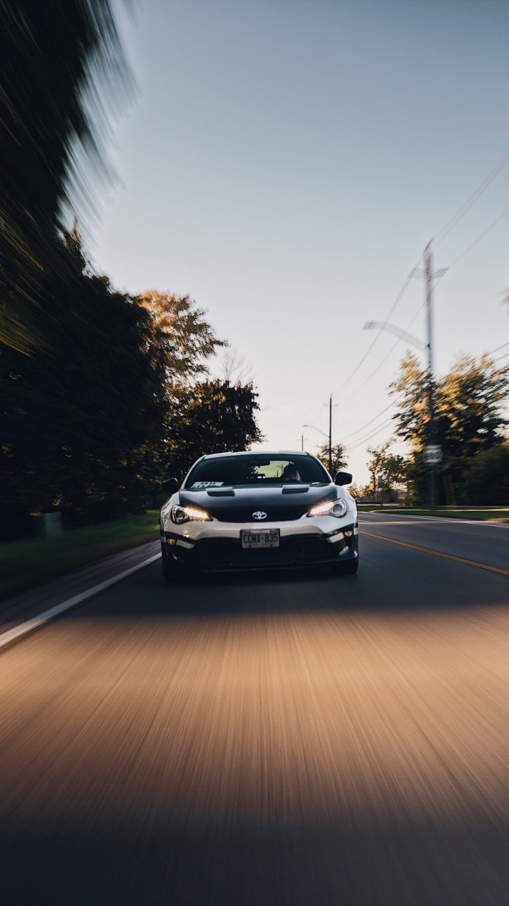 White Car on Road During Daytime. Wallpaper in 720x1280 Resolution