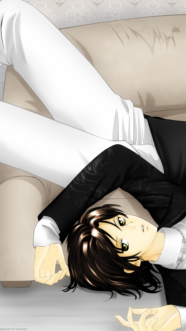 Personaje de Anime Masculino de Pelo Castaño. Wallpaper in 750x1334 Resolution