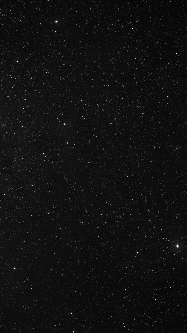 Black and White Starry Night. Wallpaper in 750x1334 Resolution