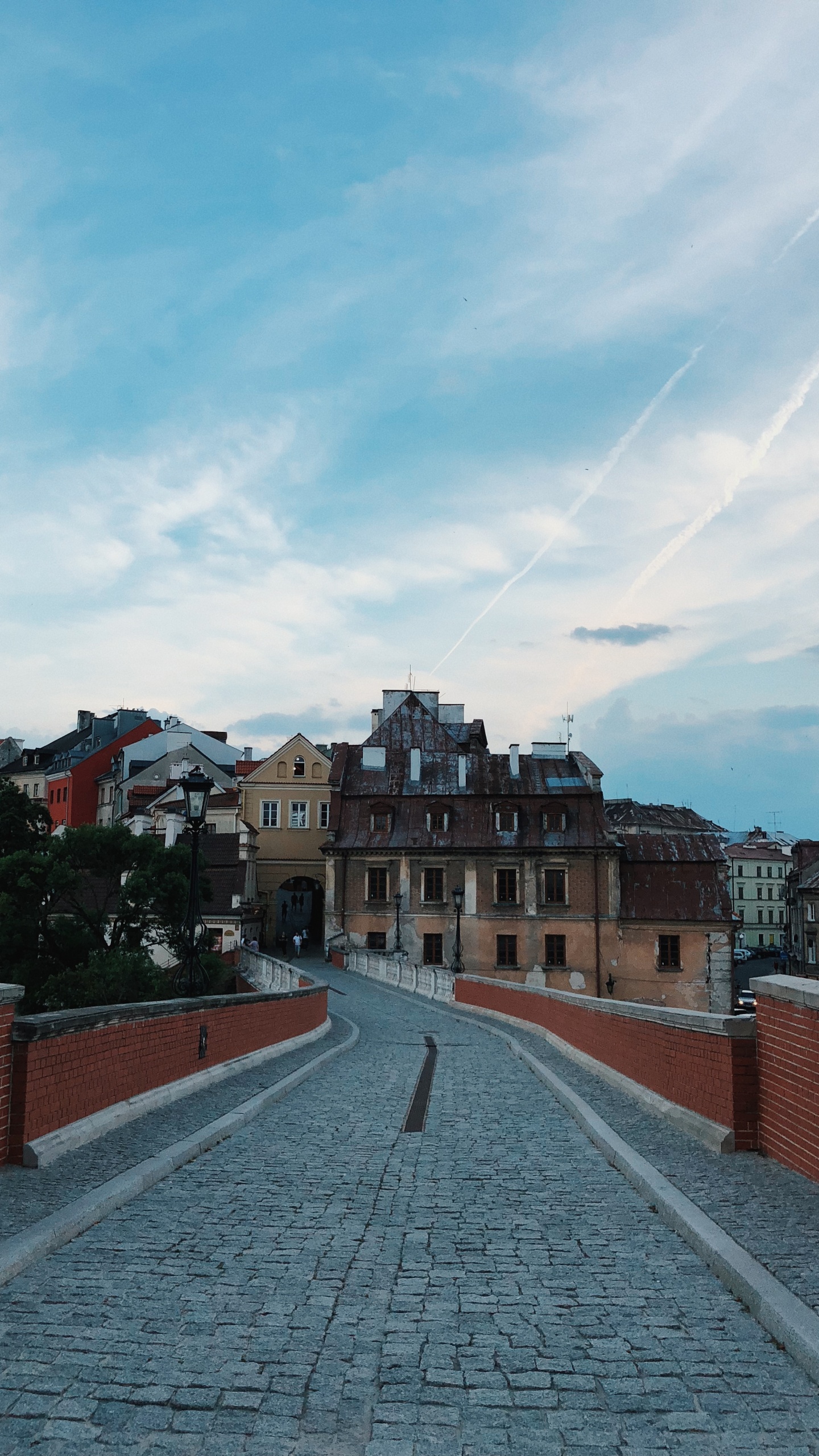Cloud, Road Surface, Neighbourhood, Town, Brickwork. Wallpaper in 1440x2560 Resolution