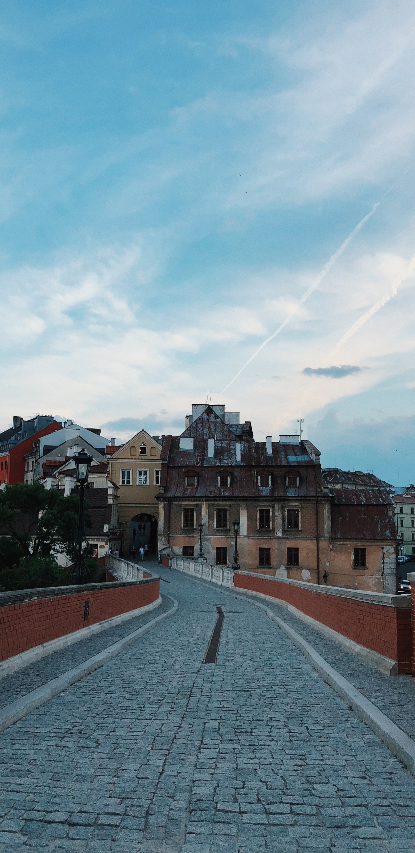 Cloud, Road Surface, Neighbourhood, Town, Brickwork. Wallpaper in 1440x2960 Resolution