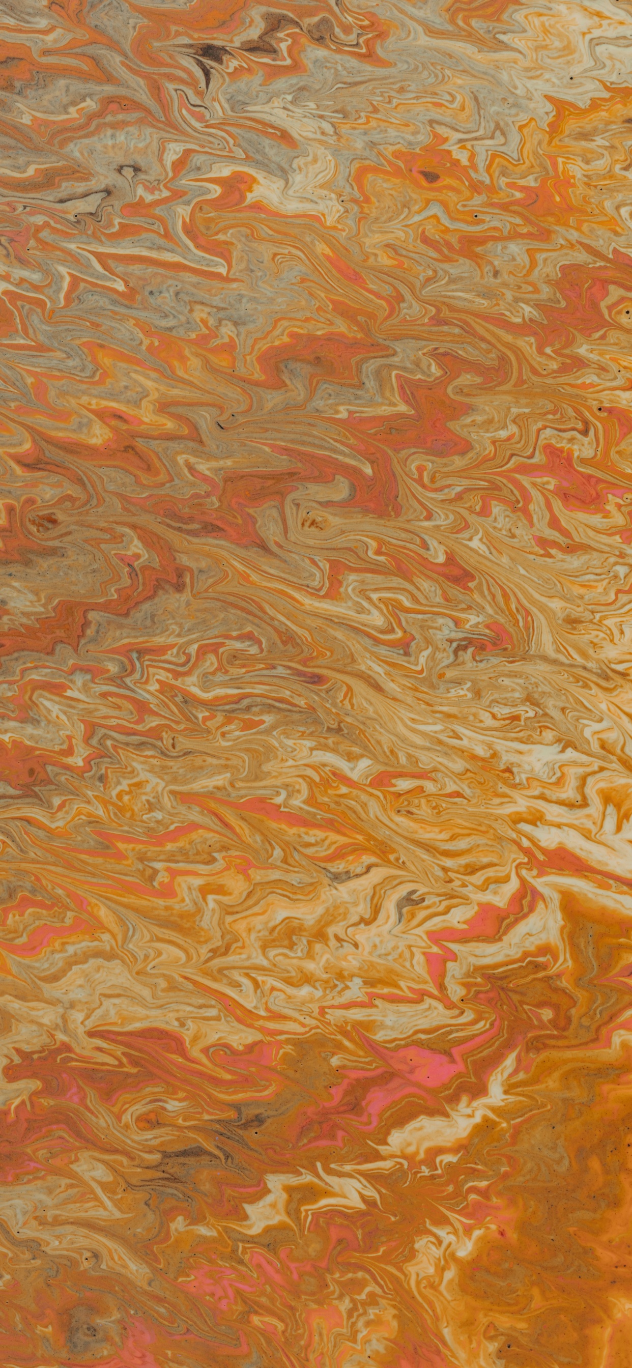 Peinture Abstraite Orange et Bleue. Wallpaper in 1242x2688 Resolution