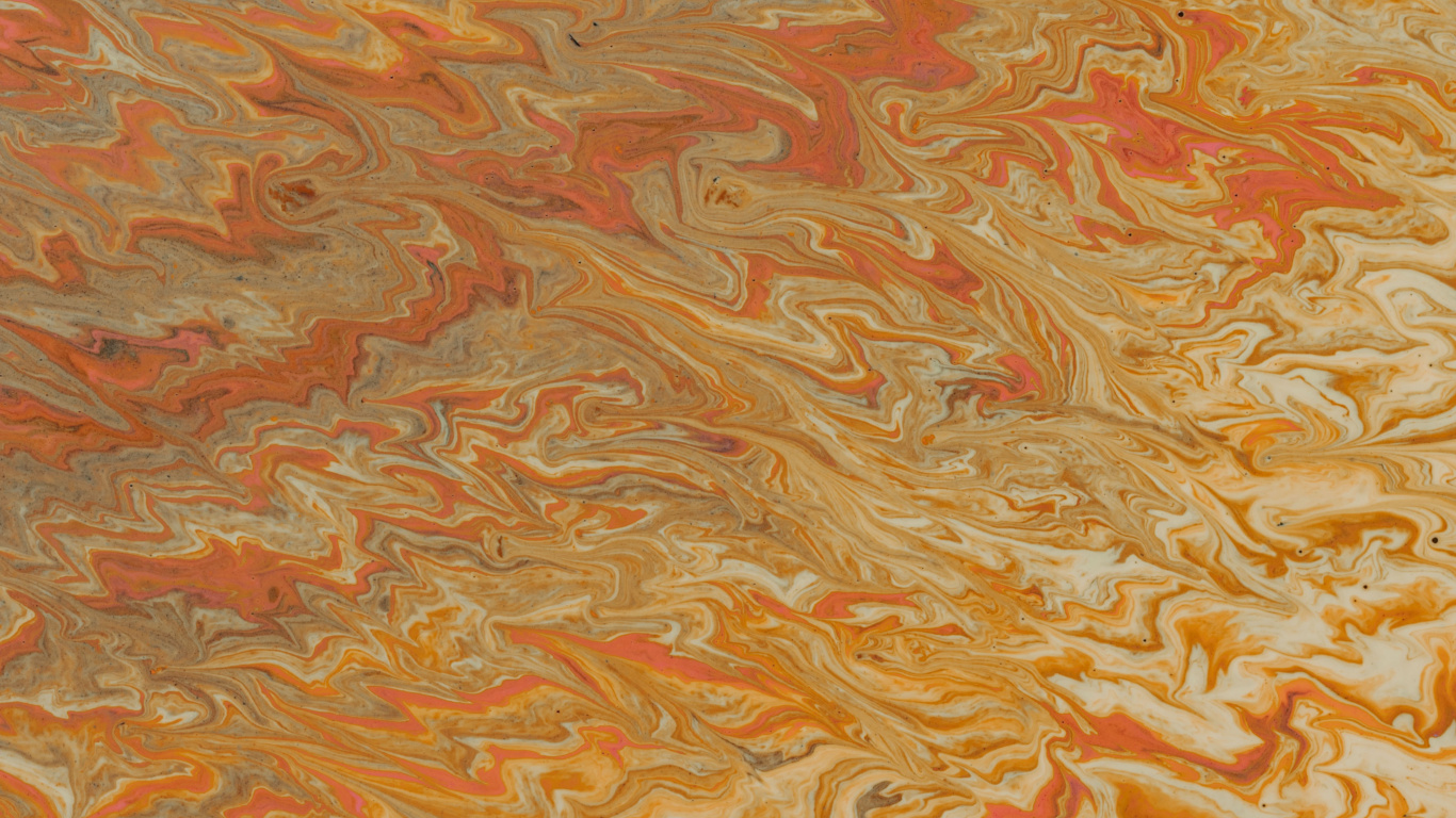 Peinture Abstraite Orange et Bleue. Wallpaper in 1366x768 Resolution