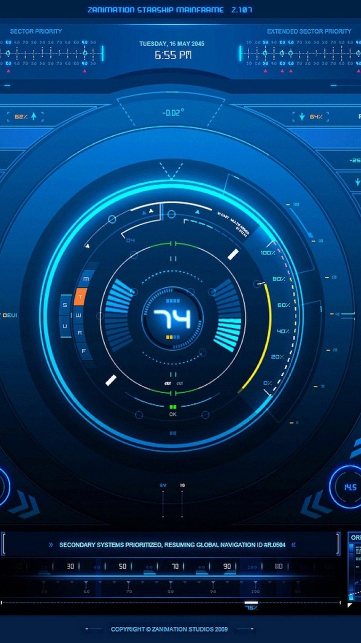 Schwarz-blauer Audiomixer. Wallpaper in 720x1280 Resolution