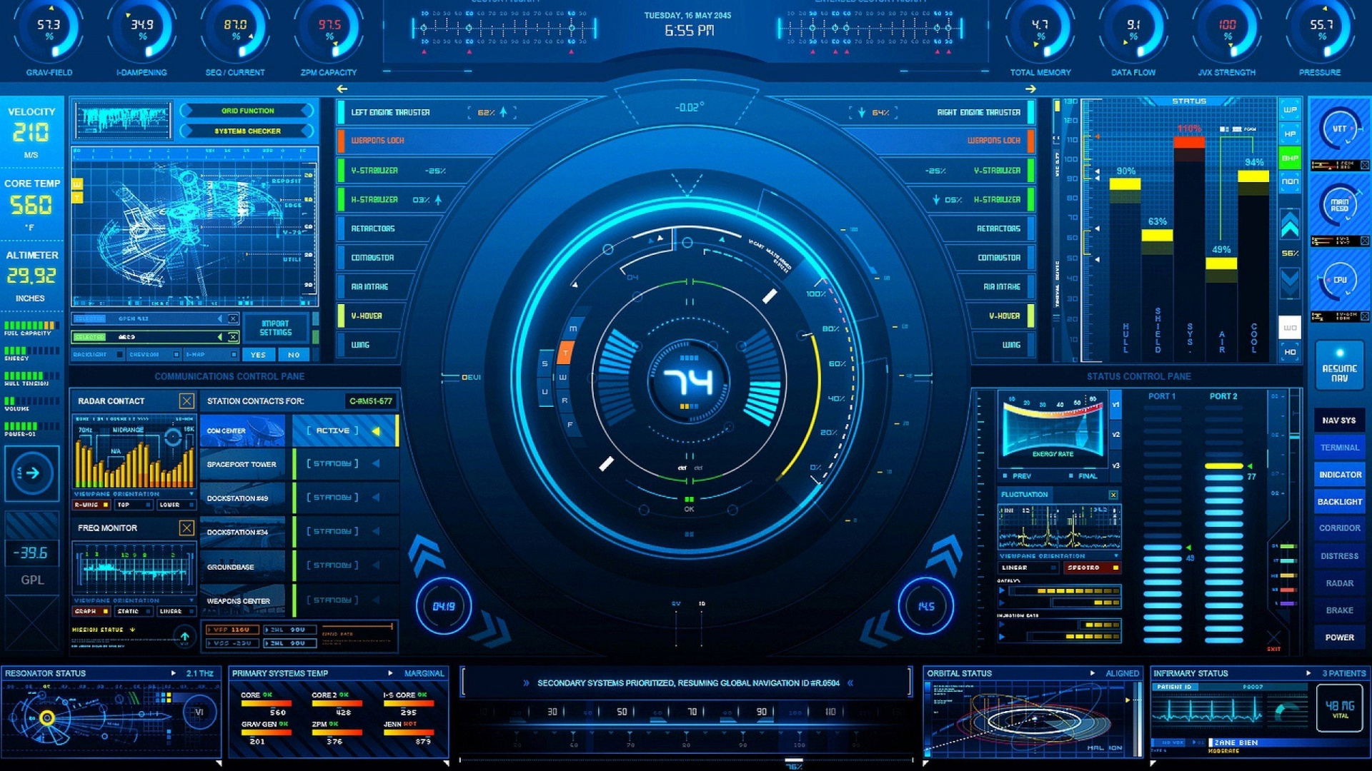 Mezclador de Audio Negro y Azul. Wallpaper in 1920x1080 Resolution