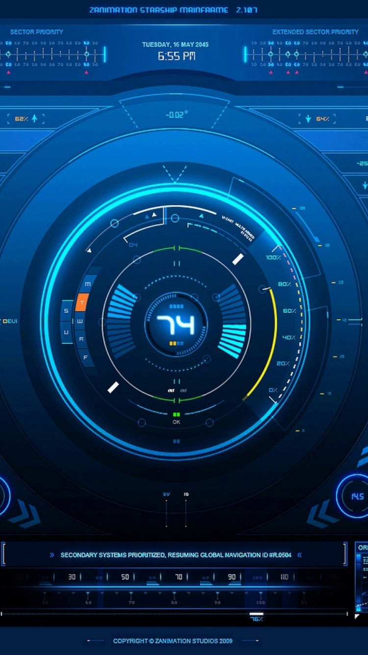 Mezclador de Audio Negro y Azul. Wallpaper in 750x1334 Resolution