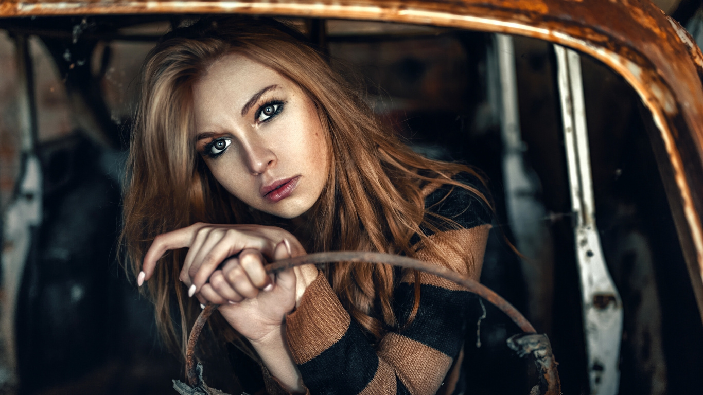 Beauté, Les Cheveux Bruns, Les Cheveux Longs, Portrait, Modèle. Wallpaper in 1366x768 Resolution