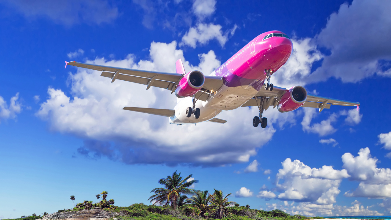 航班, 客机, 空中旅行, 航空公司, 狭窄的飞机的身体 壁纸 1280x720 允许