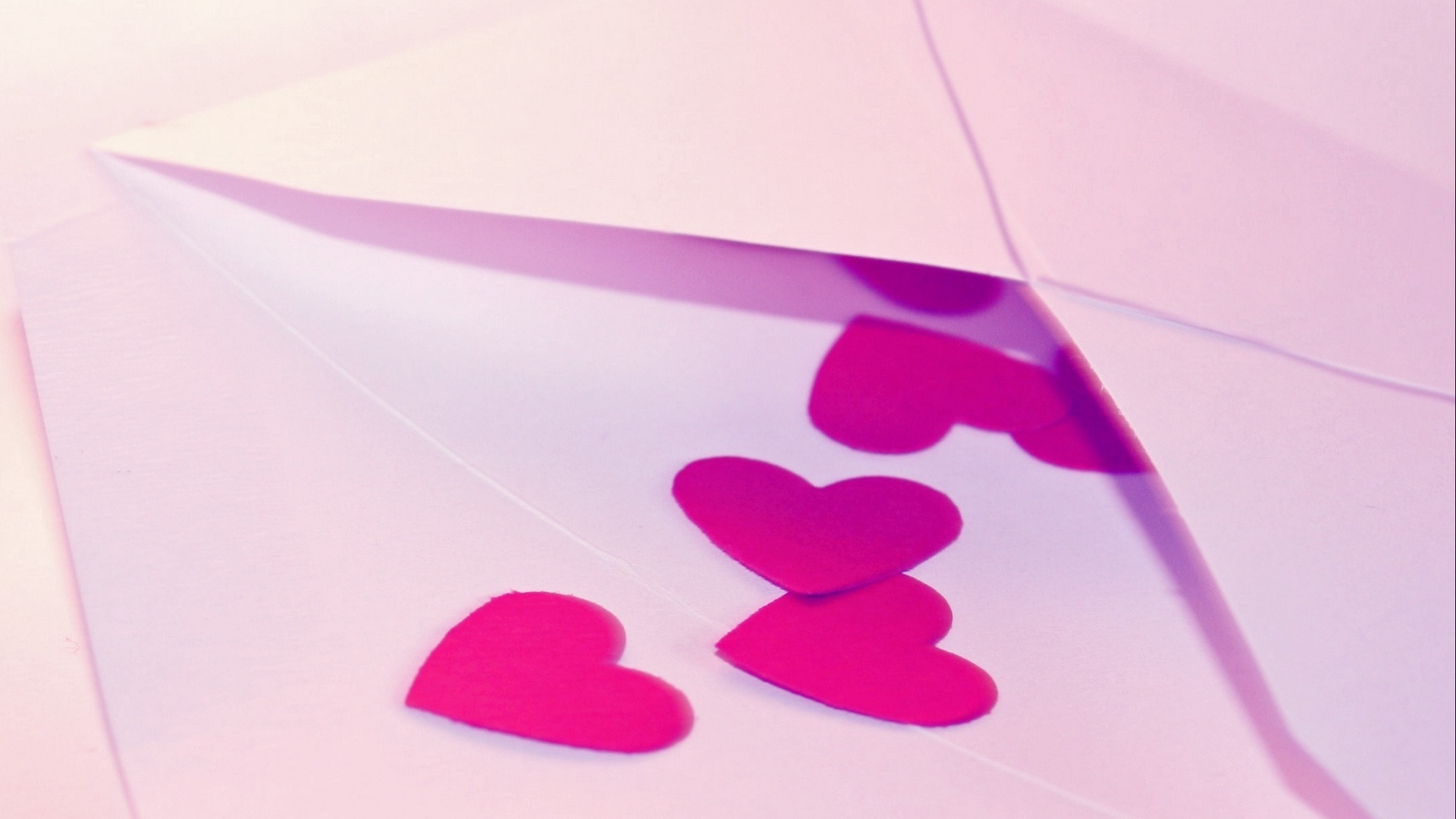 Heart, Envelope, Paper, Pink, Valentines Day. Wallpaper in 1920x1080 Resolution