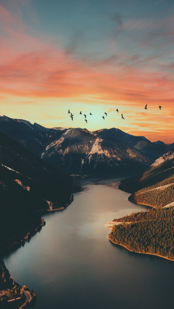 Mountain, Mountain Bike, Sunset, Landscape, Cloud. Wallpaper in 720x1280 Resolution