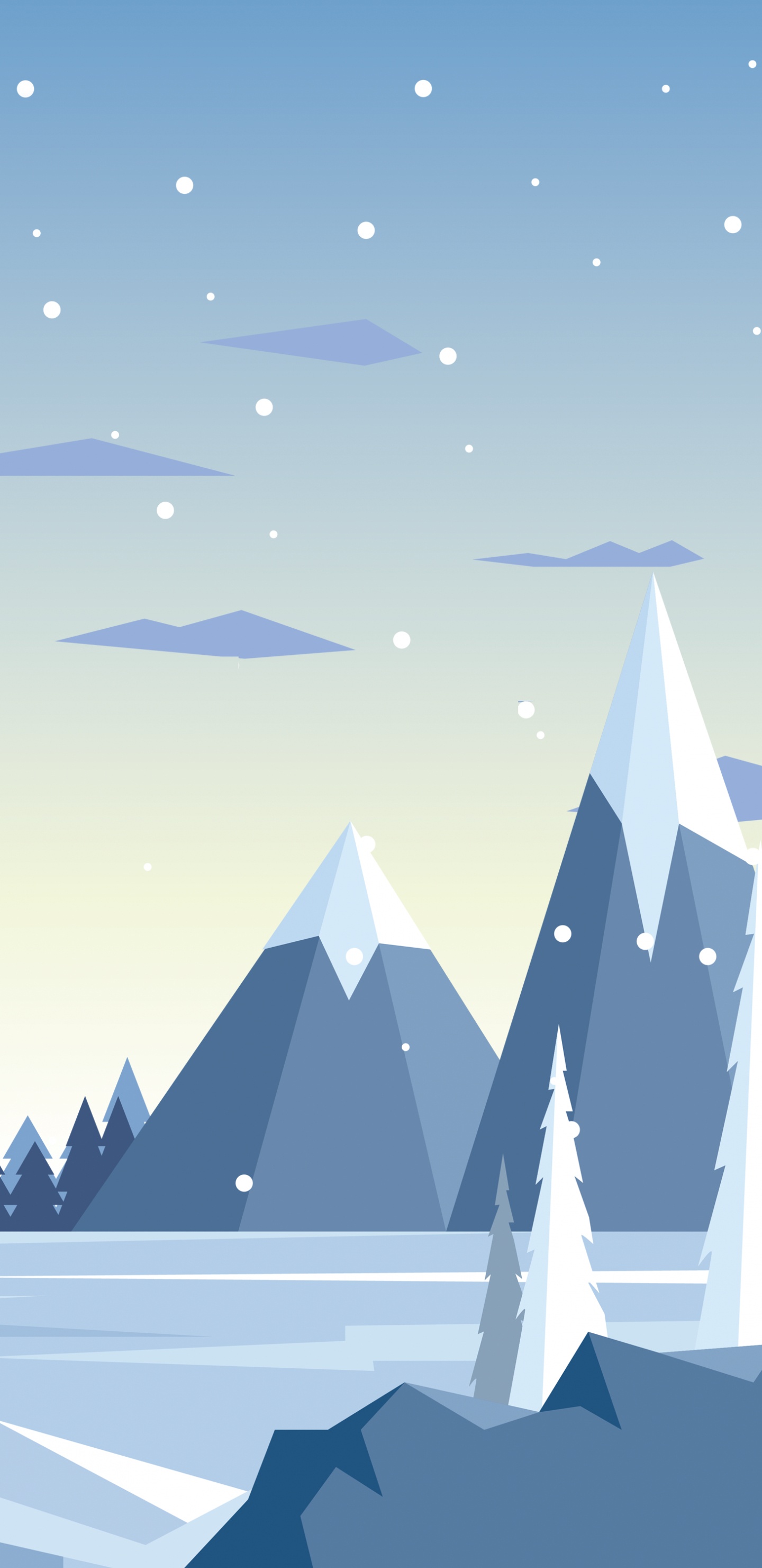 Illustration, Apple, Smartphone, IOS, Azure. Wallpaper in 1440x2960 Resolution