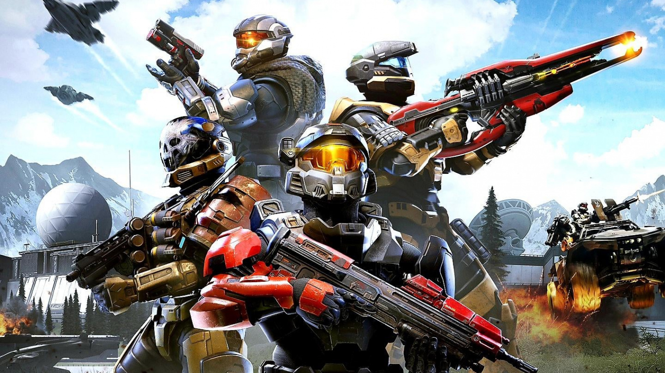 Halo Infinito, Halo 4, Halo 3, Jefe Maestro, Multijugador Juego de Video. Wallpaper in 1366x768 Resolution